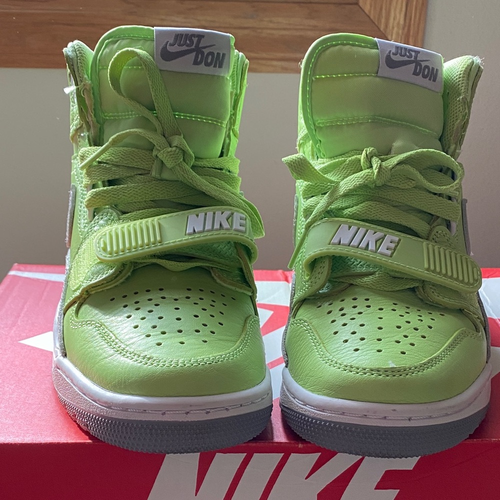 Jordan Legacy Neon Green High-Top Sneakers